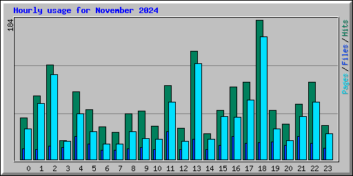 Hourly usage for November 2024